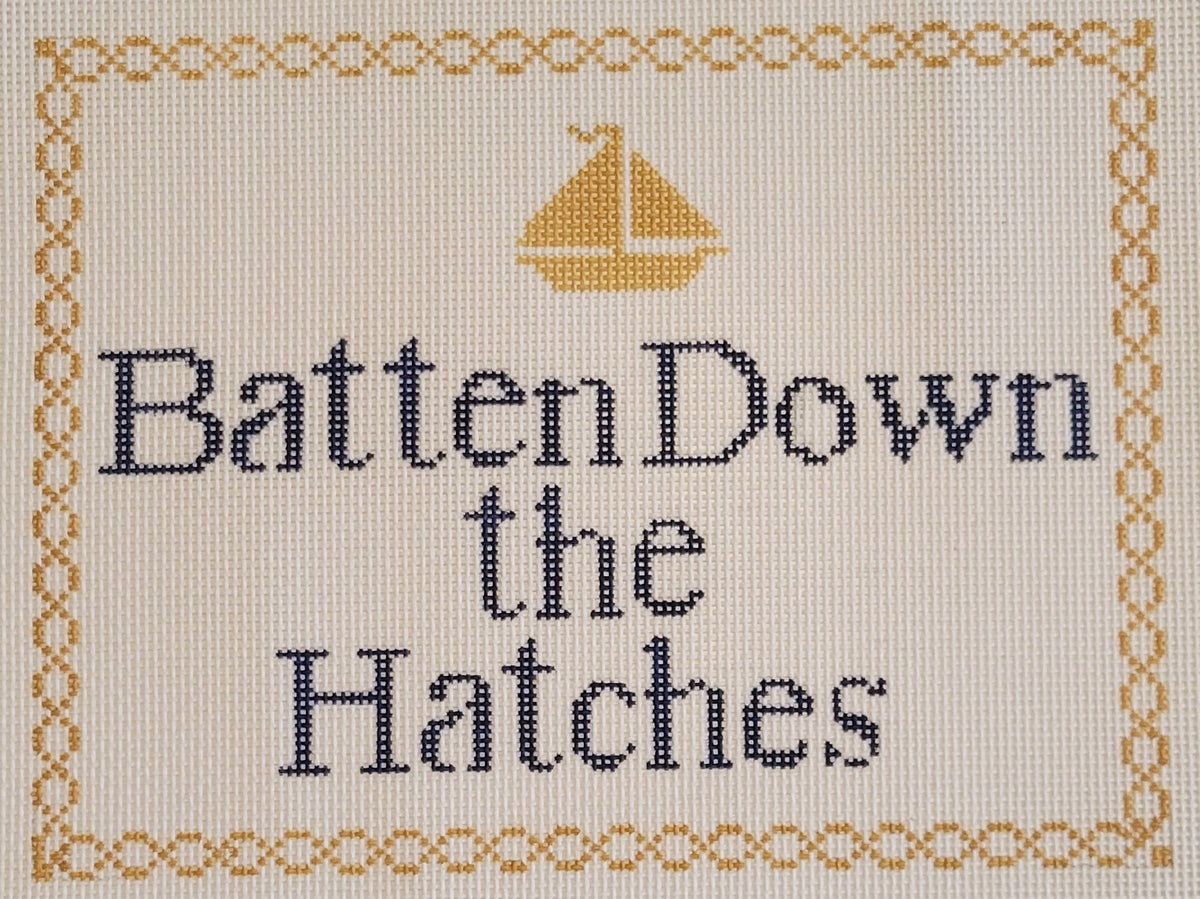 Batten Down the Hatches Village Needlepoint