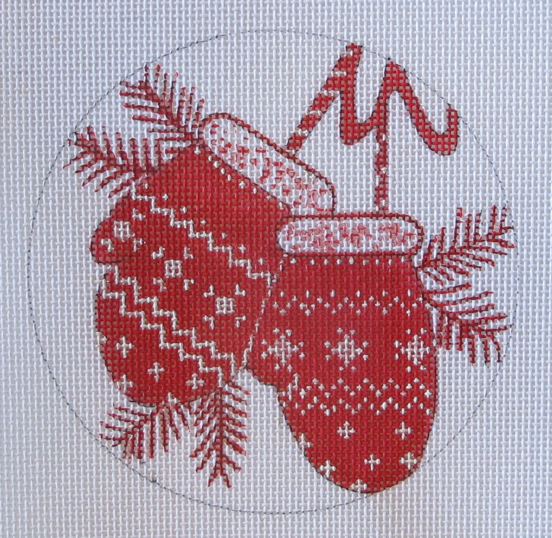 Mittens Ornament Red