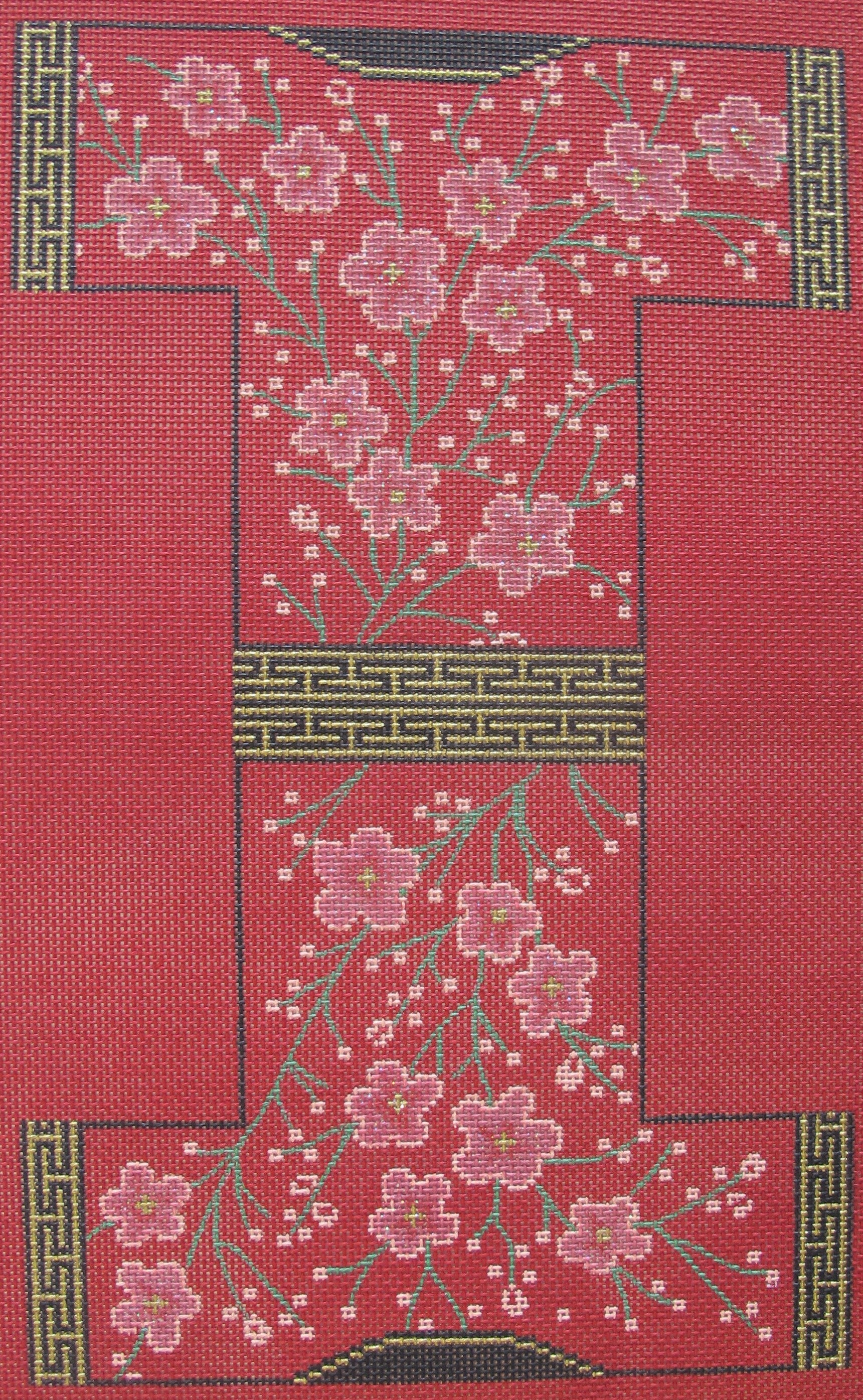 Cherry Blossom Kimono on Red