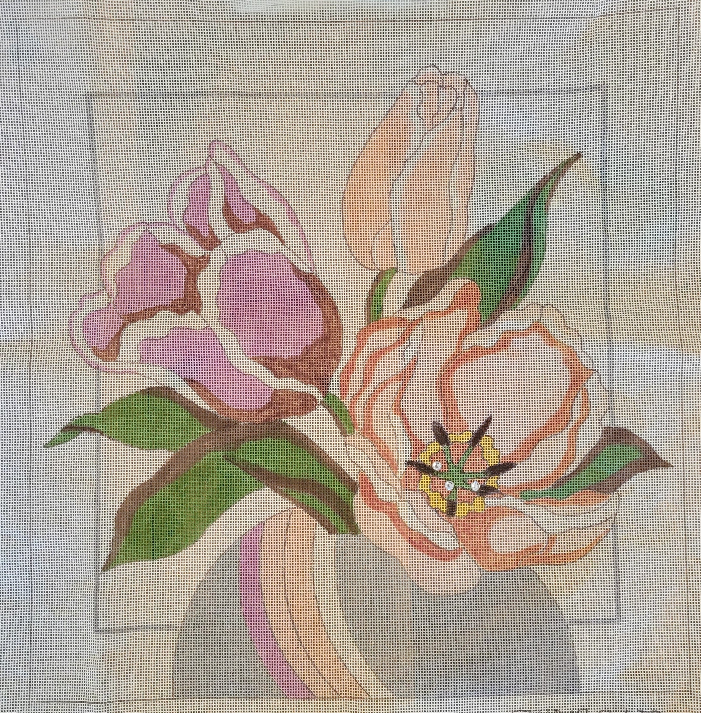 Silk Flowers w/Stitch Guide & Threads